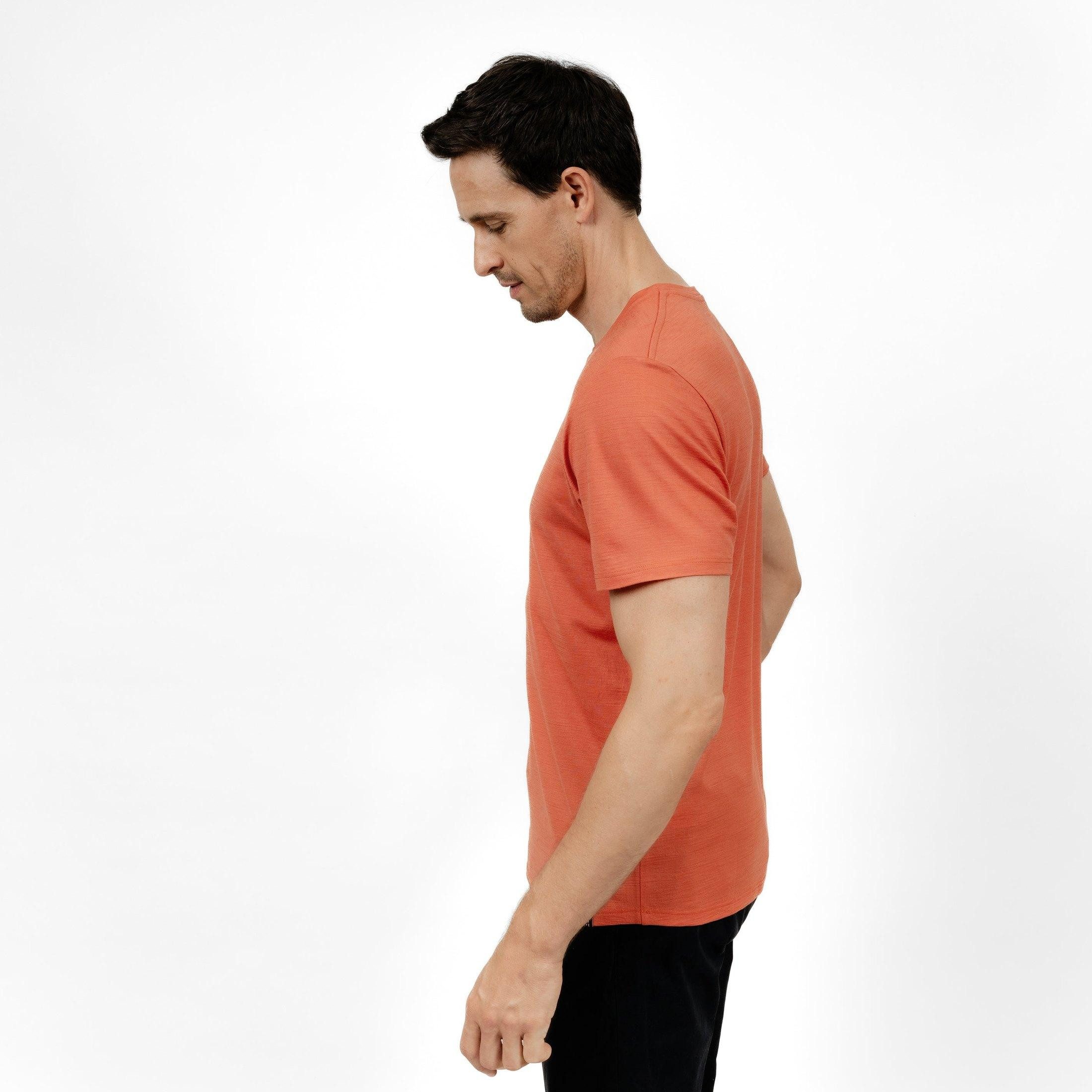 Tom Fyfe T-Shirt TOM FYFE Merino T-Shirt Regular Fit Terracotta / XS