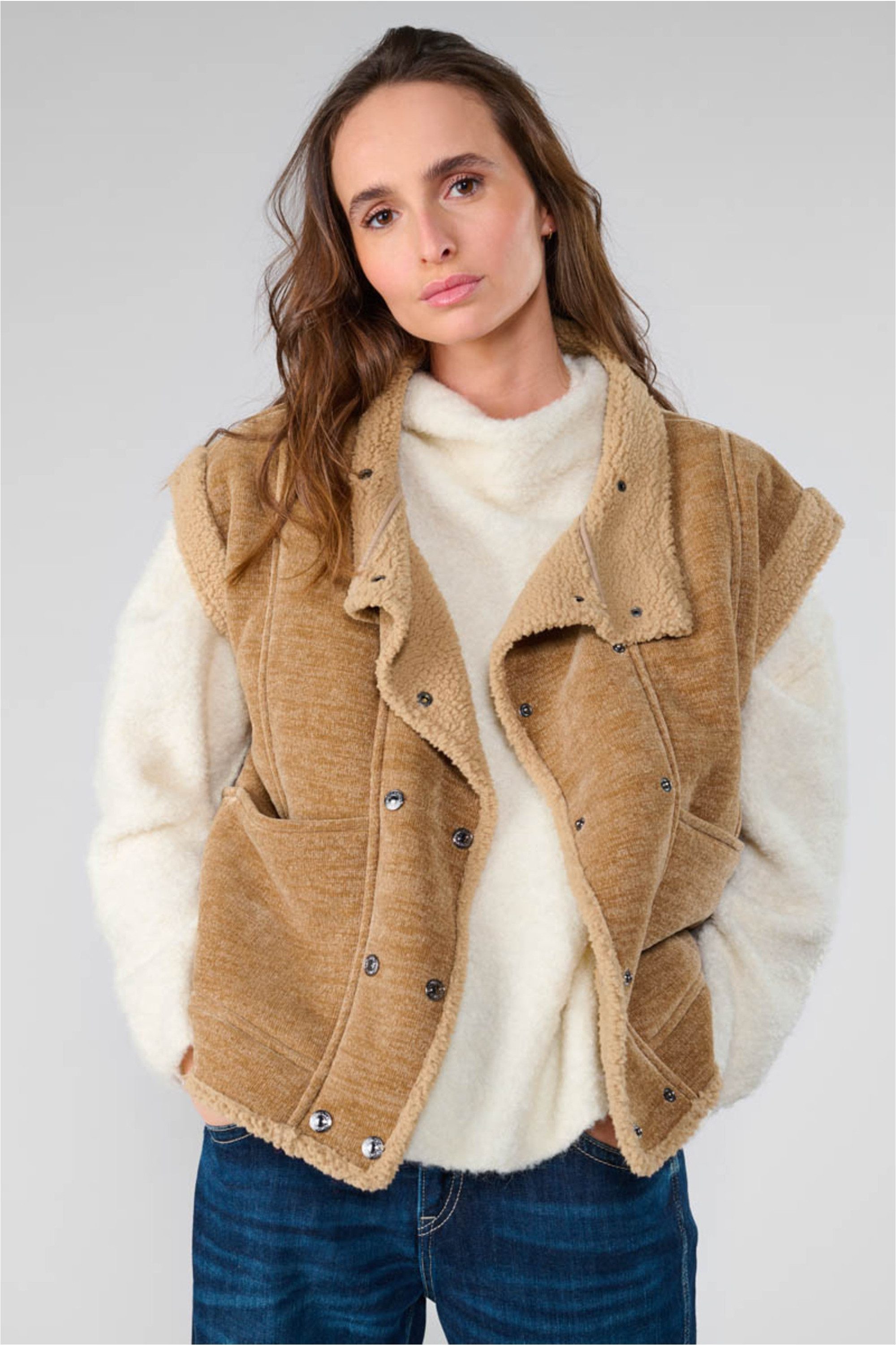 Le Temps Des Cerises Softshellweste FUJI mit kuscheligen Einsatz