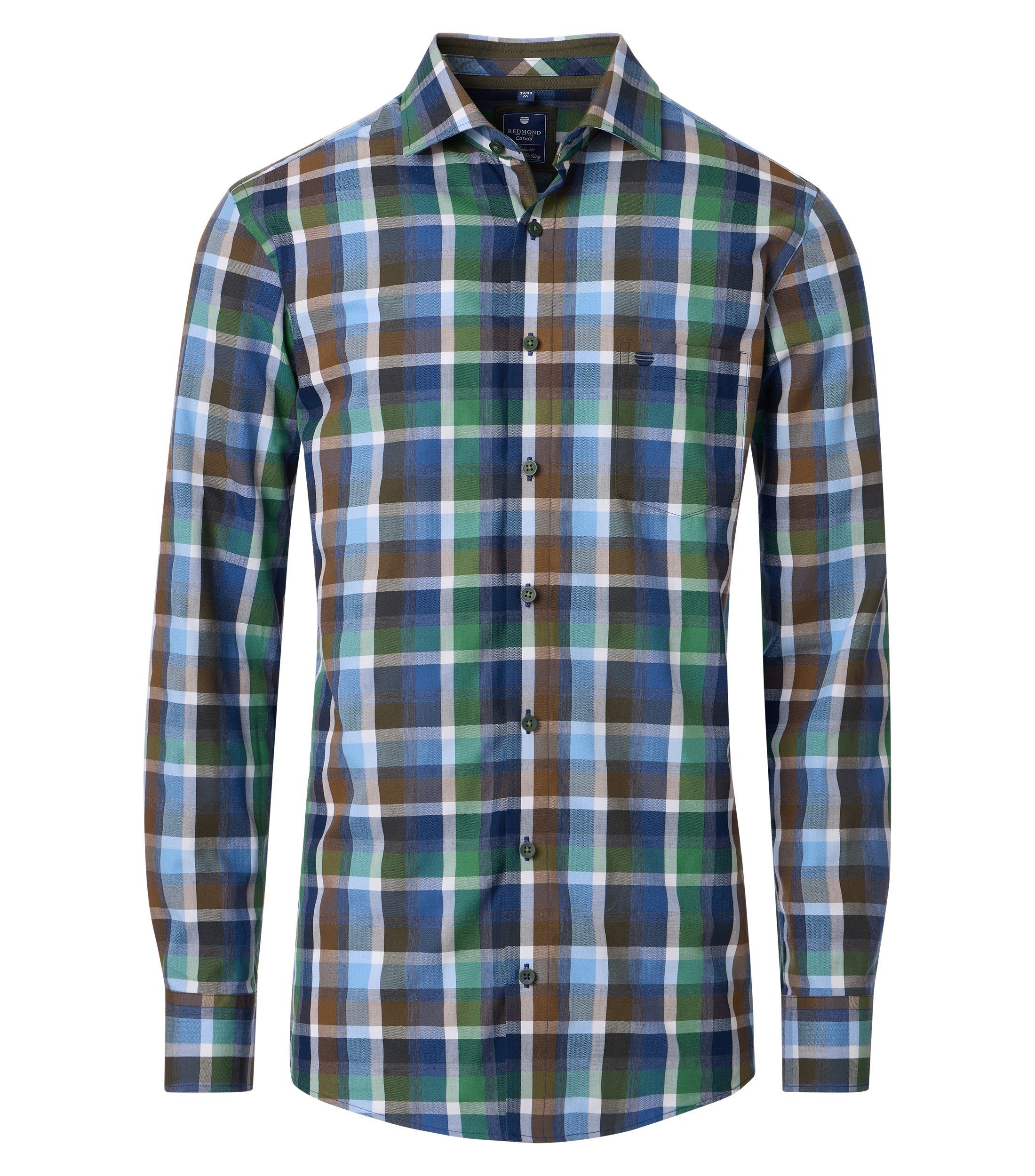 Redmond Langarmhemd kariert Comfort Fit günstig online kaufen
