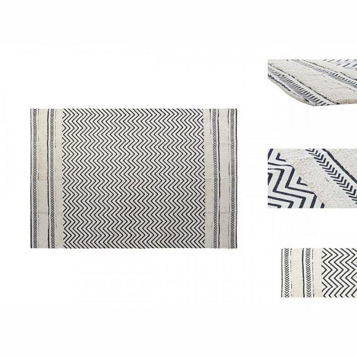 Teppich Teppich DKD Home Decor Schwarz Zick-Zack Weiß 120 x 180 x 0 7 cm DKD Home Decor Höhe: 21 mm