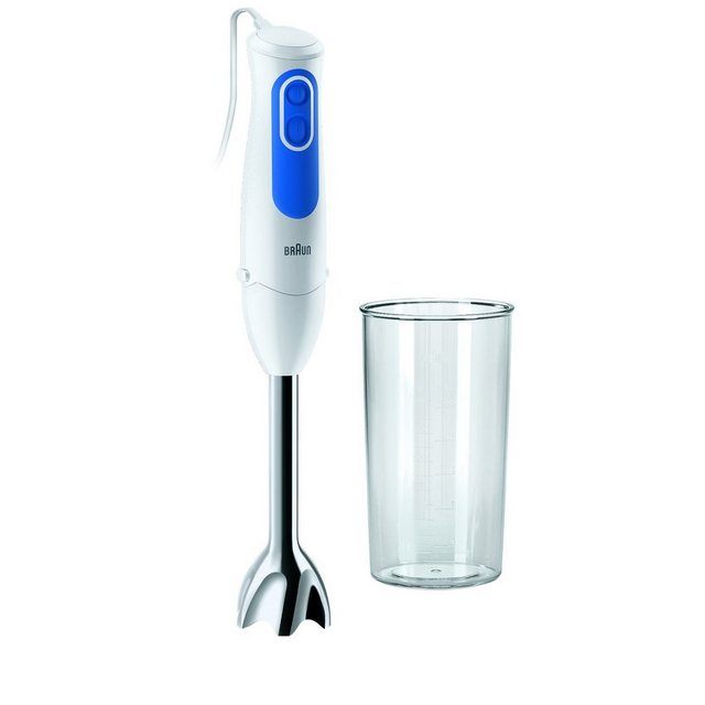 Braun Stabmixer MQ3000, MQ3000 Multiquick 3 Smoothie+ Stabmixer EasyClick 700 Watt weiß/blau