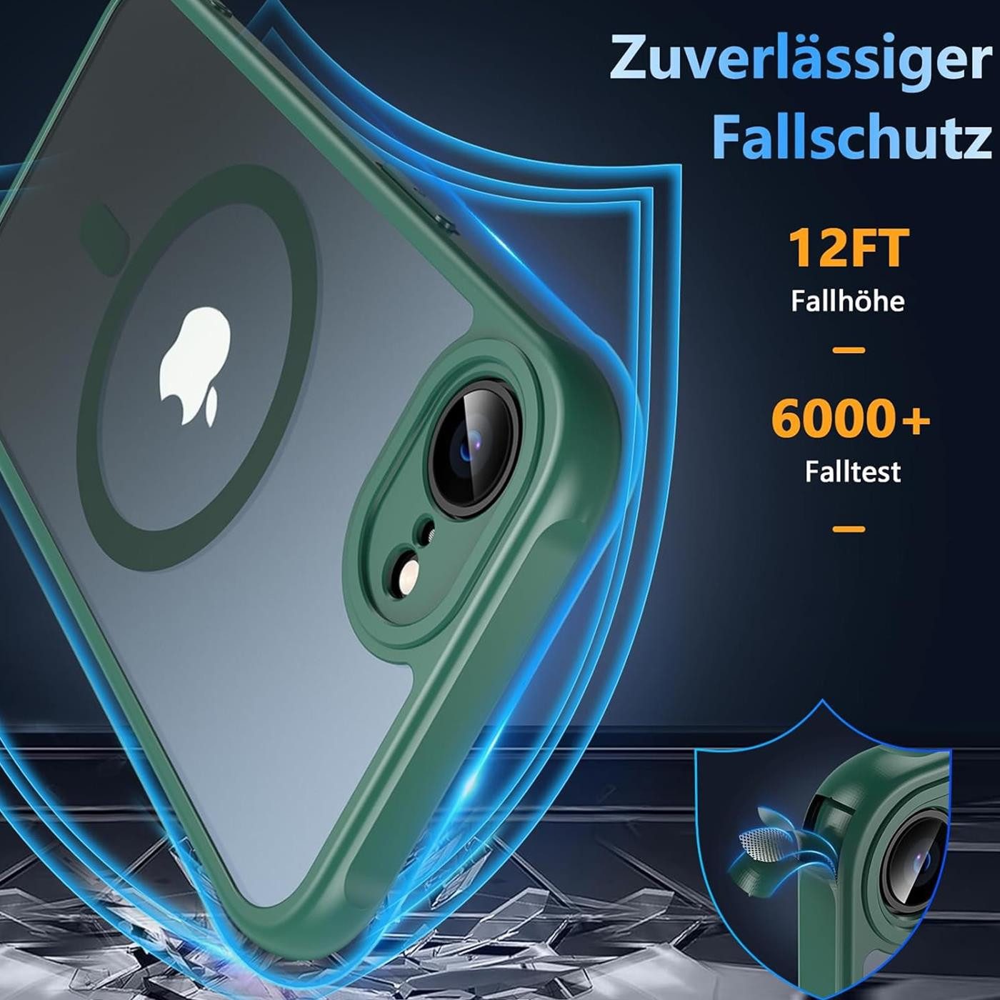 CoolGadget Handyhülle für Apple iPhone 16e 6,1 Zoll, Kamera Schutz Hülle Silikon Hard Case Schutzhülle für Magsafe Zubehör – Bild 5 von 5