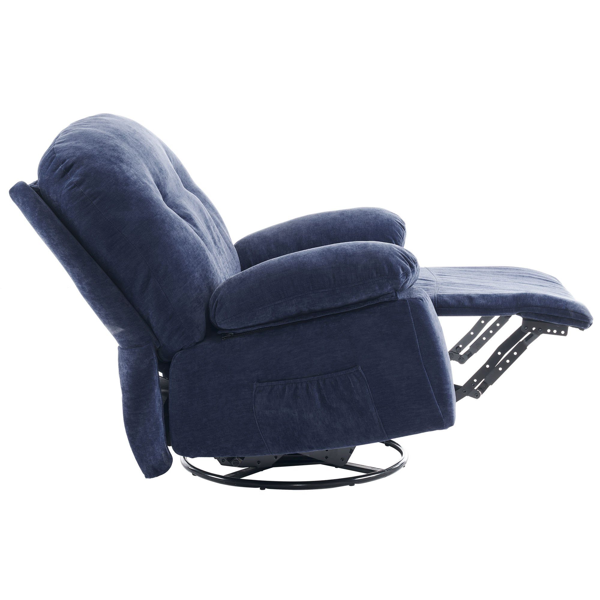 360°-Drehsessel Sessel Blau 360° Drehfunktion TV-Sessel mit Ulife Massagesessel Timer Loungesessel, und Relaxsessel