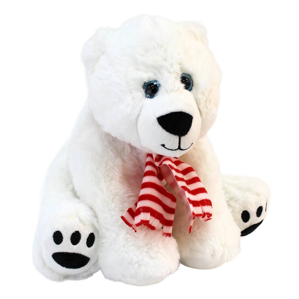 Krüger & Gregoriades Kuscheltier Polarbär Kuscheltier mit Glitzeraugen - ca. 25 cm (1-St)