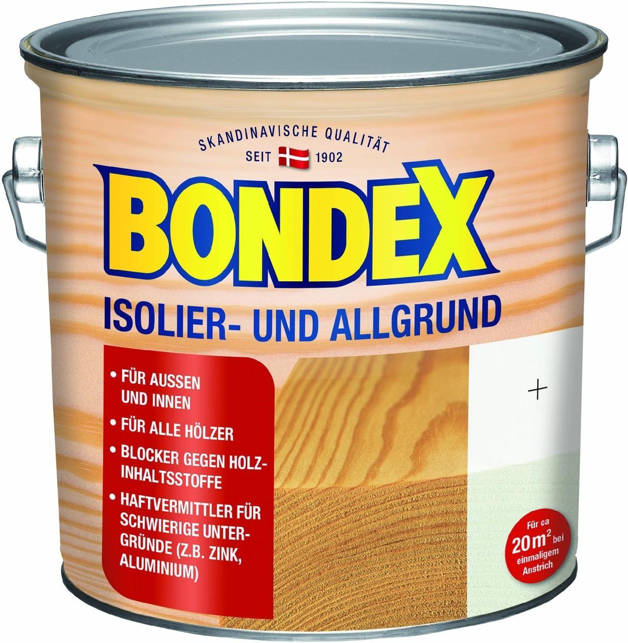 Bondex Holzgrundierung Bondex Isolier- und Allgrund 2,5 L weiß | Holz-Grundierungen