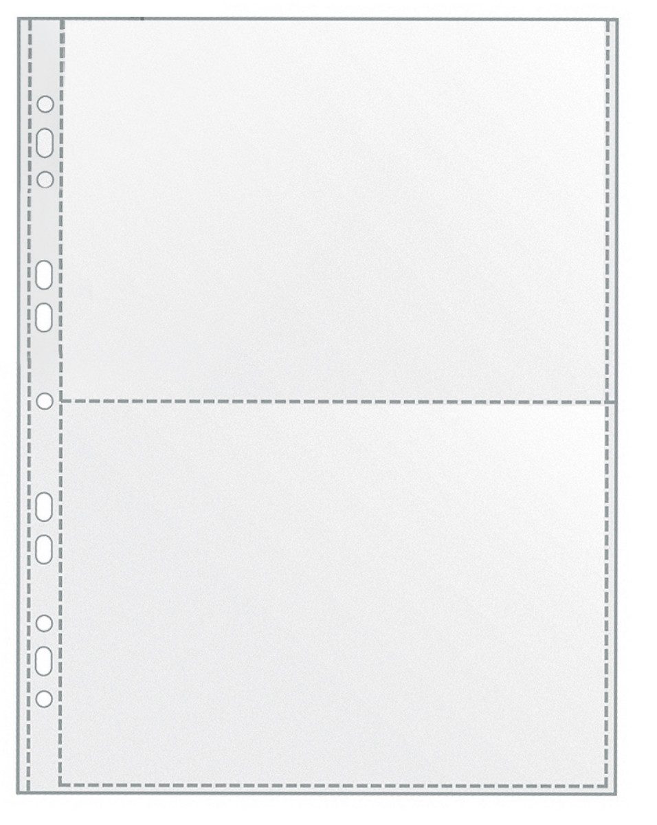 VELOFLEX Prospekthülle Sammelhüllen A4 120my glasklar für 2 x A5 quer