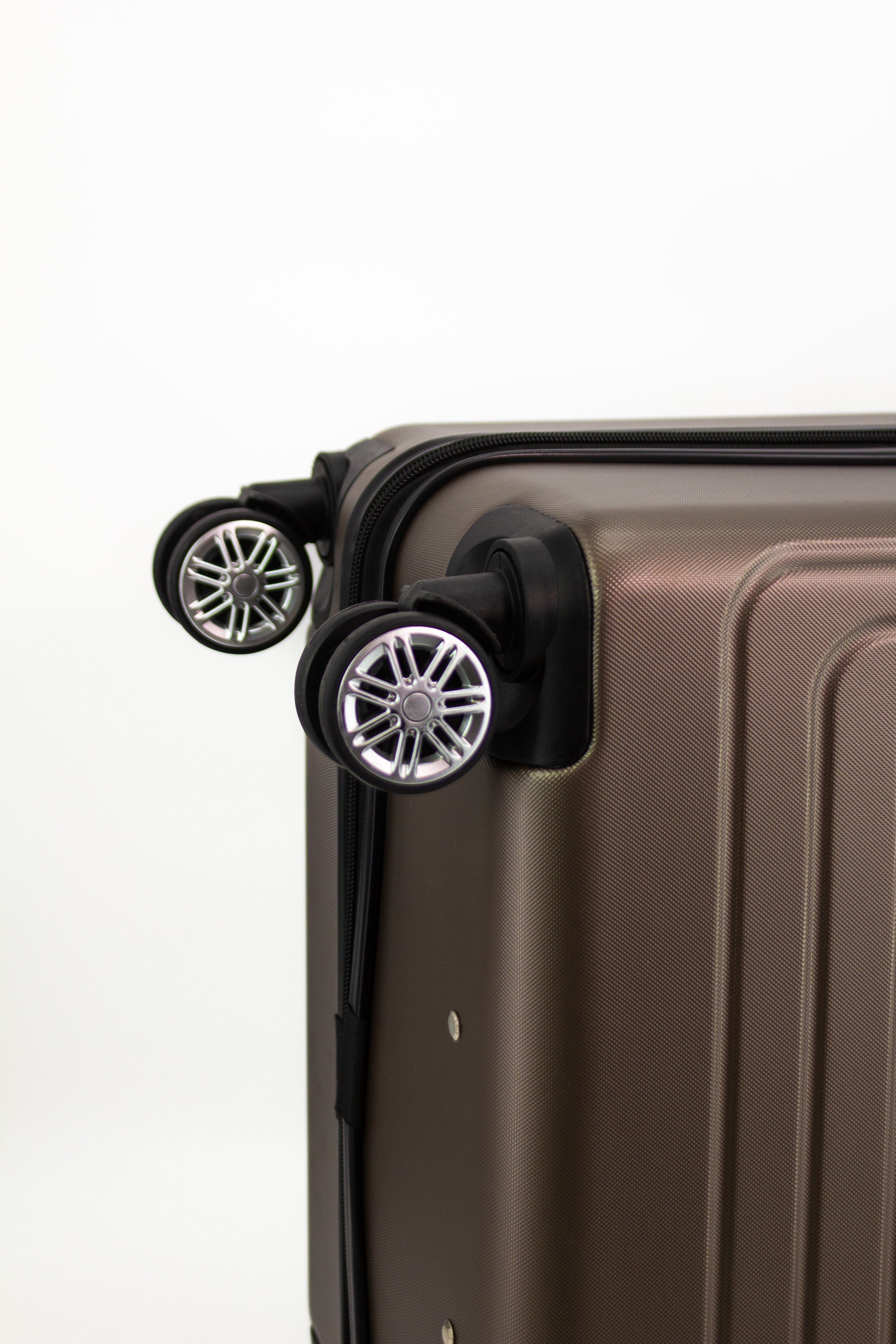 Hartschalen-Koffer, Coffee ABS Jade Reisekoffer Easy 360° 100% Move Hartschalen-Trolley Doppelrollen, 052,