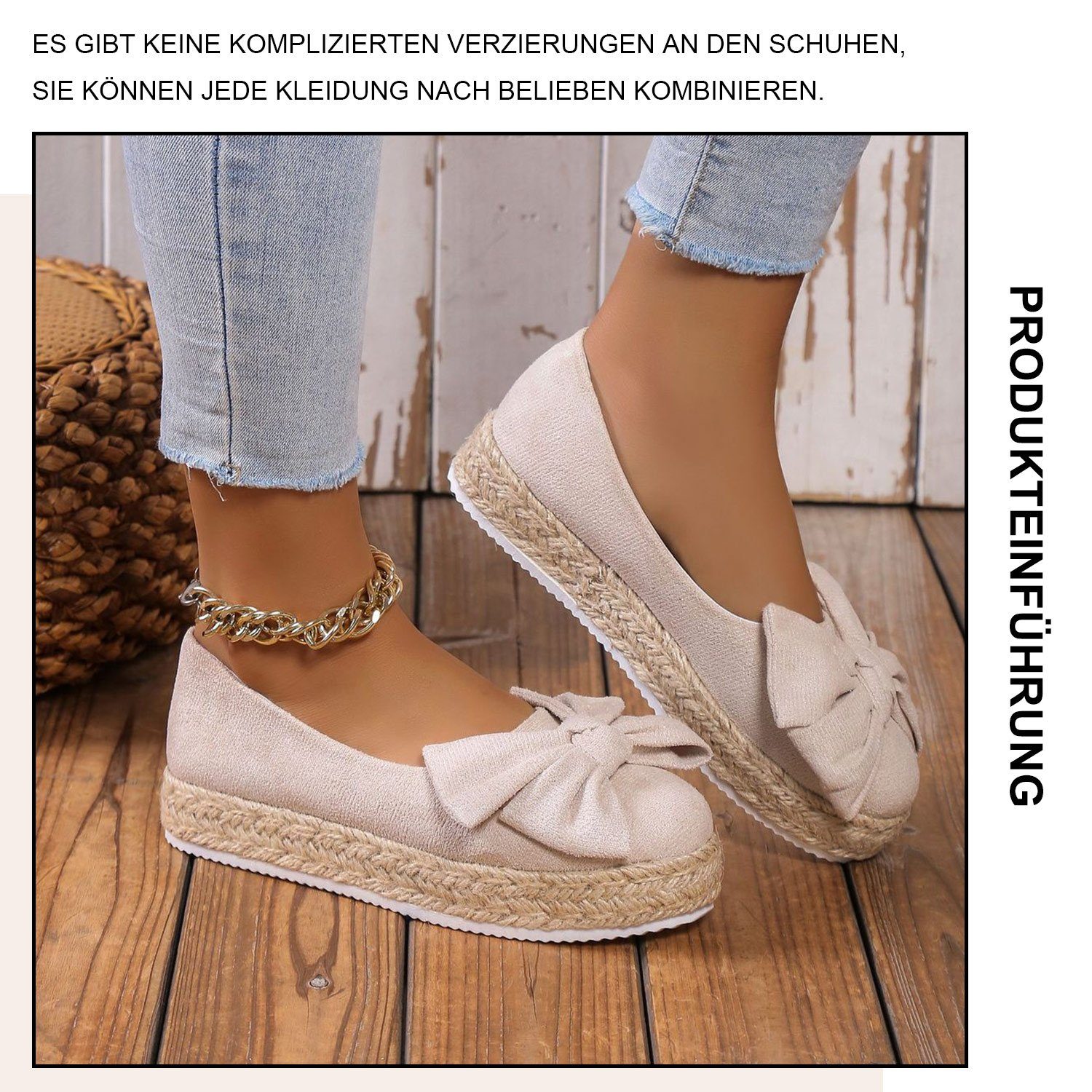 Daisred Damen Sneakers Loafer Turnschuhe Mode Plattform Loafer Weiß