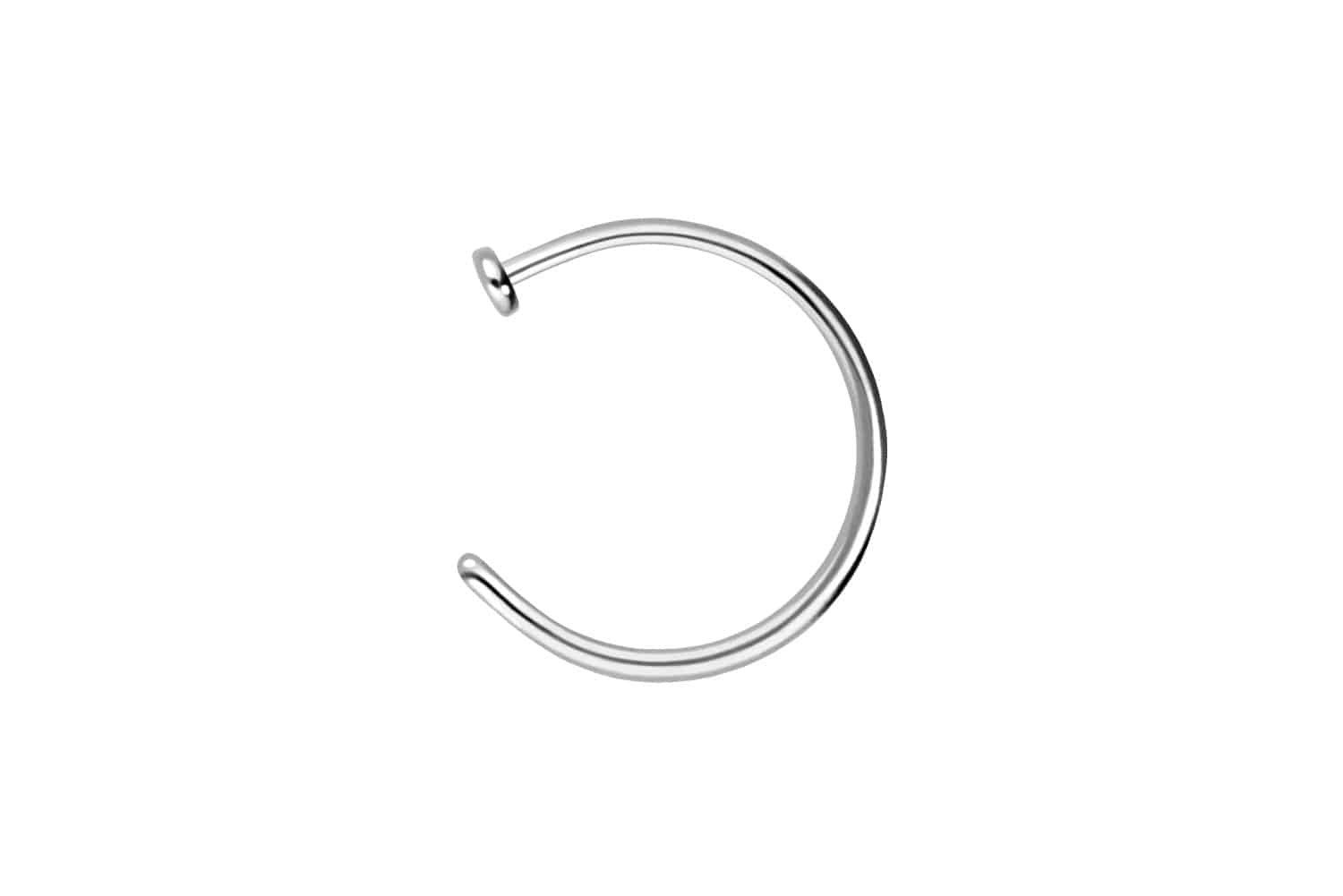 PIERCINGLINE Nasenpiercing Chirurgenstahl Nasenring offen PLATTE (Nasenstecker, 1-tlg)