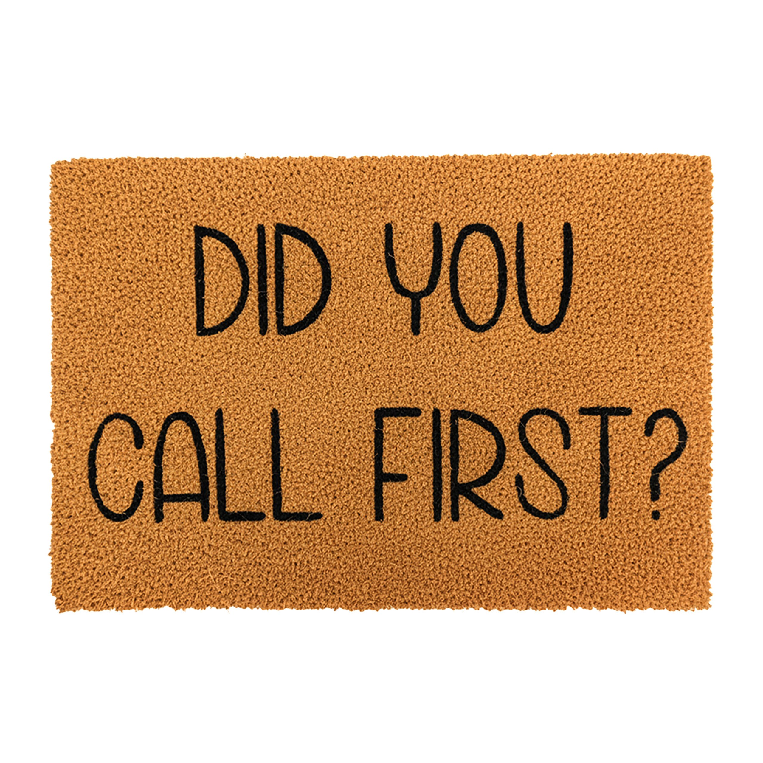 relaxdays Fußmatte Kokos Fußmatte mit Spruch 60x40 cm, rechteckig, Höhe: 10 mm, I