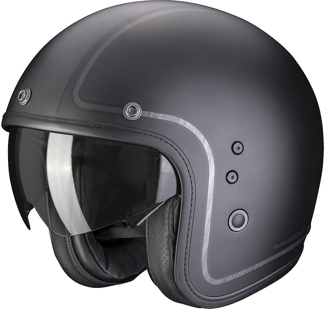 Scorpion Exo Motorradhelm Belfast Evo Retrol Jethelm, integriertes Sonnenvisier