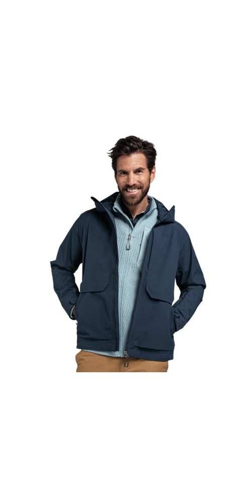 Schöffel Funktionsjacke Trekking-Wanderjacke Lausanne (Sommer, wasser/winddicht) dunkelblau