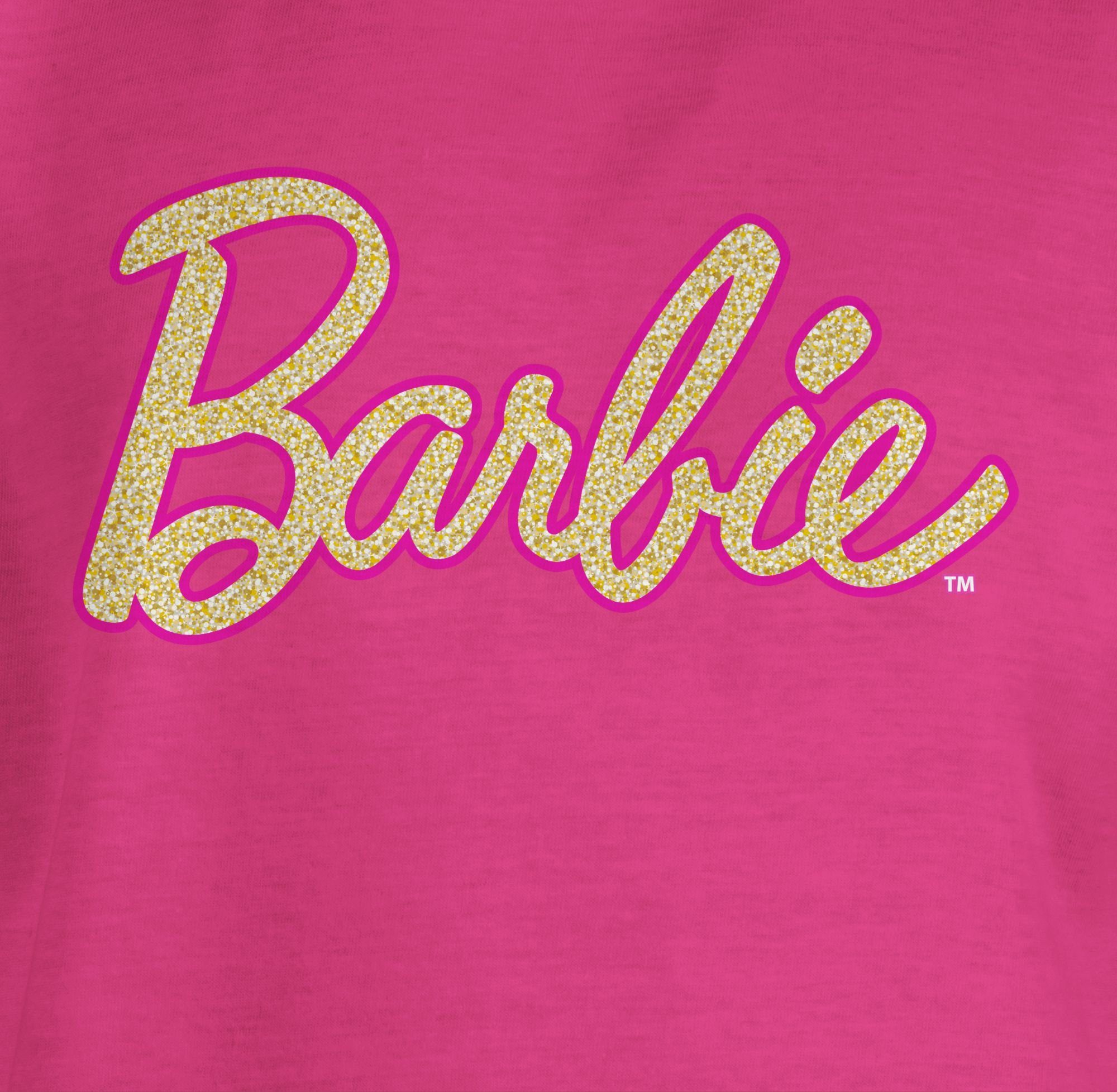 Shirtracer T-Shirt Logo 01 Fuchsia Barbie Glitzer Mädchen Barbie