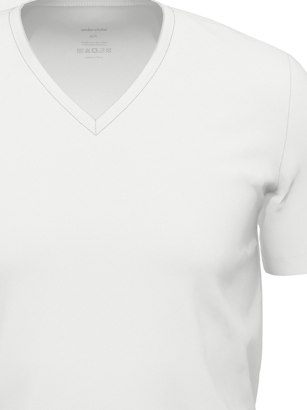 Seidensticker schwarze Rose Unterziehshirt 2er Pack Herren T-Shirt 1/2 Arm (Spar-Set, 2-St) keine/nicht relevant, Markenqualität, figurbetont, Uni, mit Baumwolle