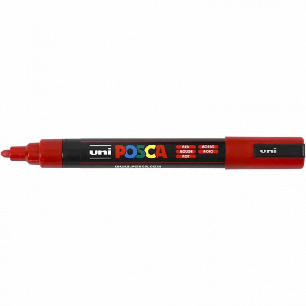 Uni Marker -ball Permanentmarker POSCA PC-5M rot 2,5mm Rundspitze