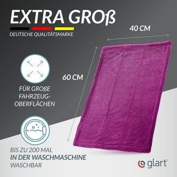 Glart 44TW6P Twist Auto Mikrofaser Trockentuch XXL 60x40cm extrem saugstark Mikrofasertuch (80% Polyester, 20% Nylon, 40x60 cm)