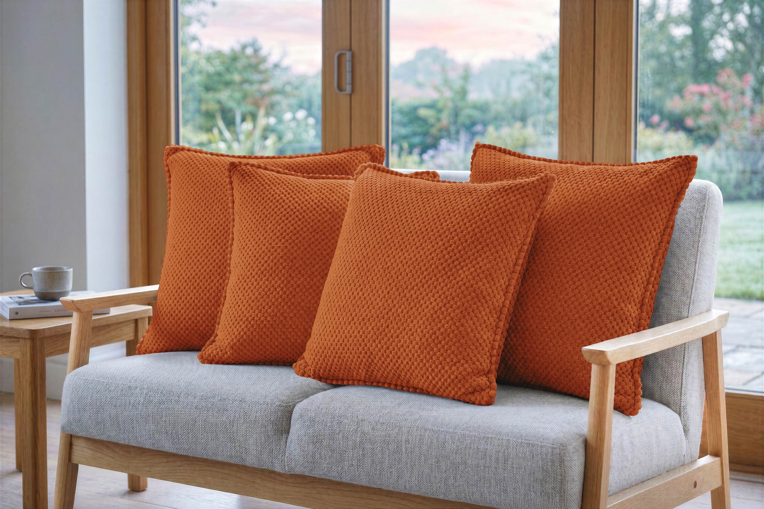 Amilian Dekokissen 4er Set Dekokissen mit Füllung, für Sofa Sessel und Bett geeignet pflegeleicht und waschbar