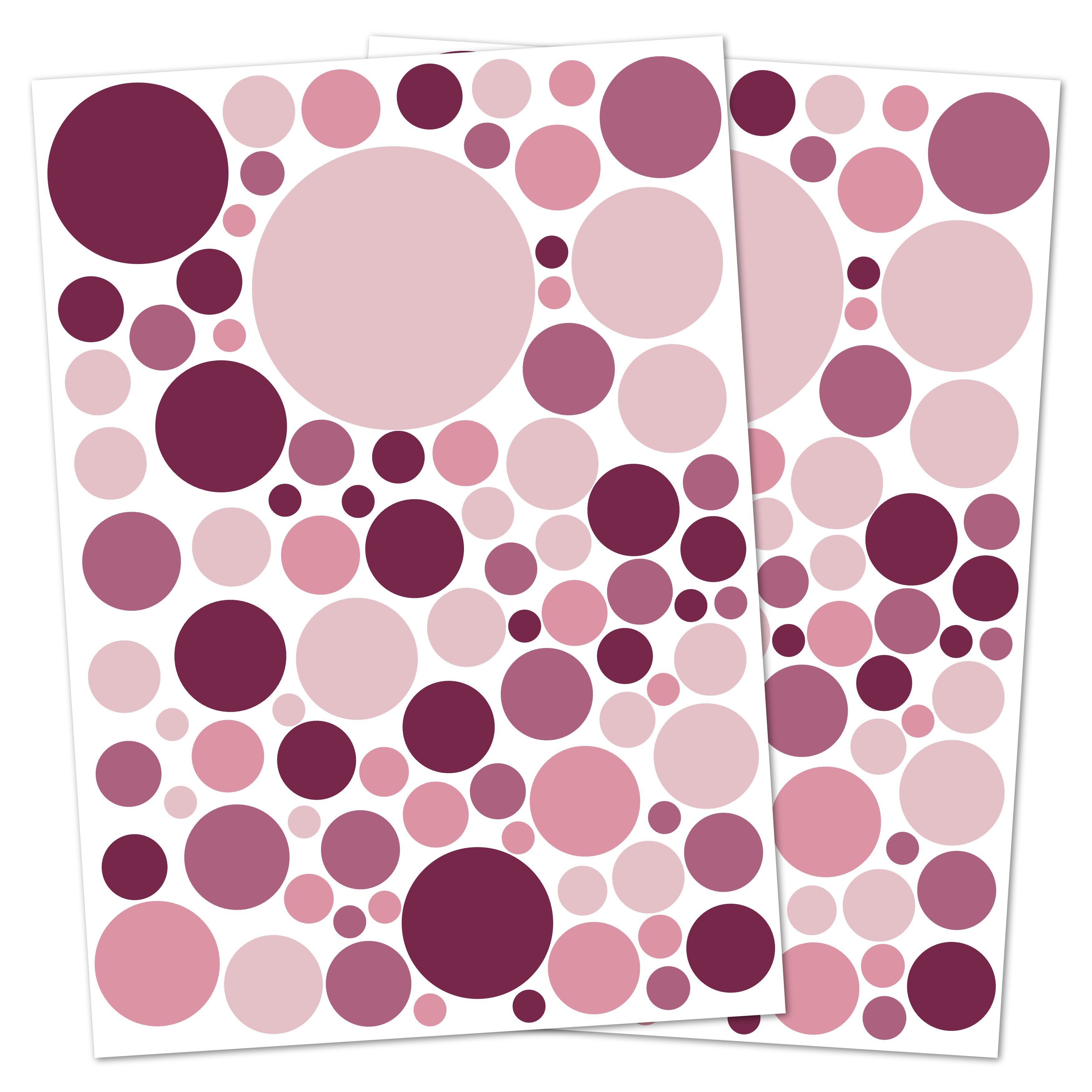 PUNALU Wandtattoo Kreis Set 176 Stück Wandtattoo Babyzimmer Kinderzimmer Kr günstig online kaufen