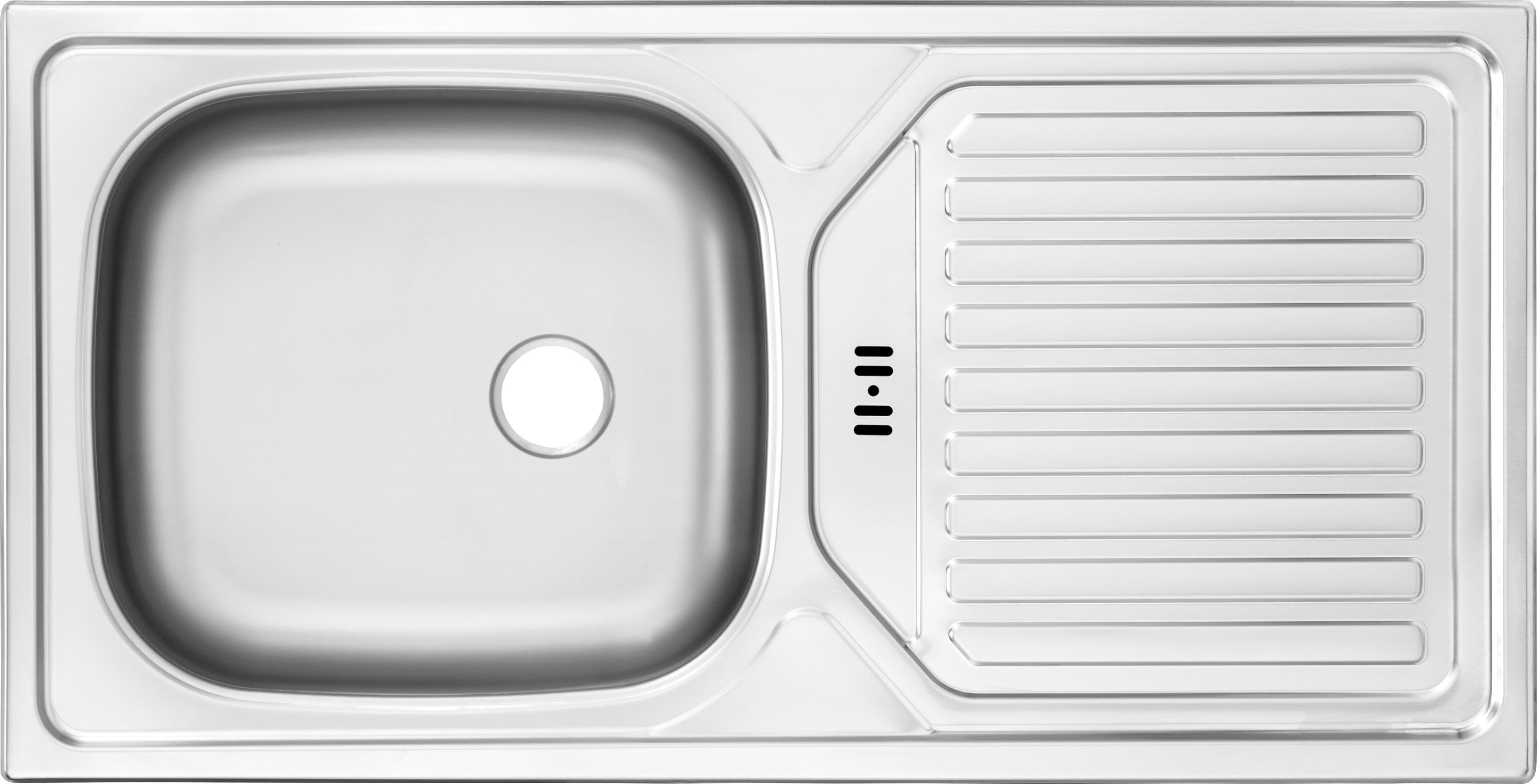 OPTIFIT Küchenzeile Iver, | seidenglanz Marke der 300 cm weiß HANSEATIC weiß inklusive breit, Elektrogeräte