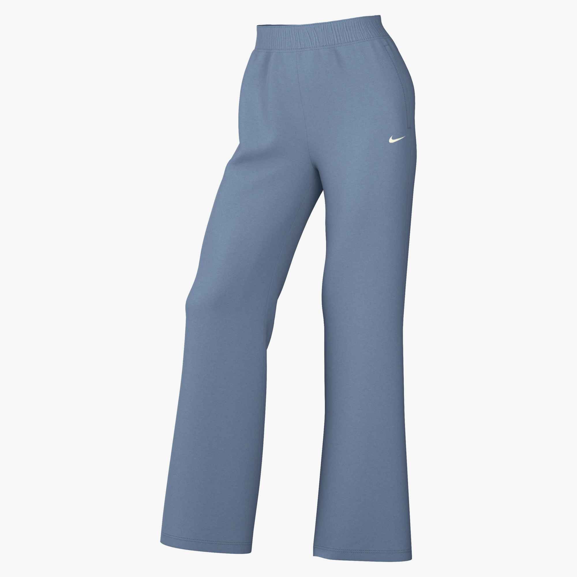 Nike Sportswear Sporthose W NK STDO FLC MW MR STD OH PNT weites Bein, aus Baumwolle und Polyester