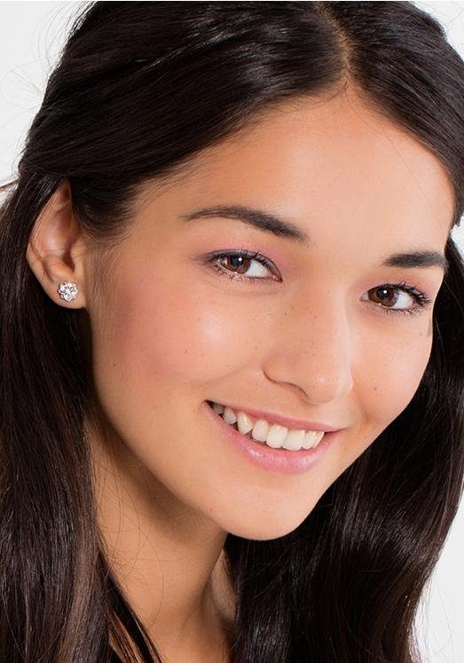 THOMAS SABO Paar Ohrstecker Kleeblatt-Design, mit Zirkonia