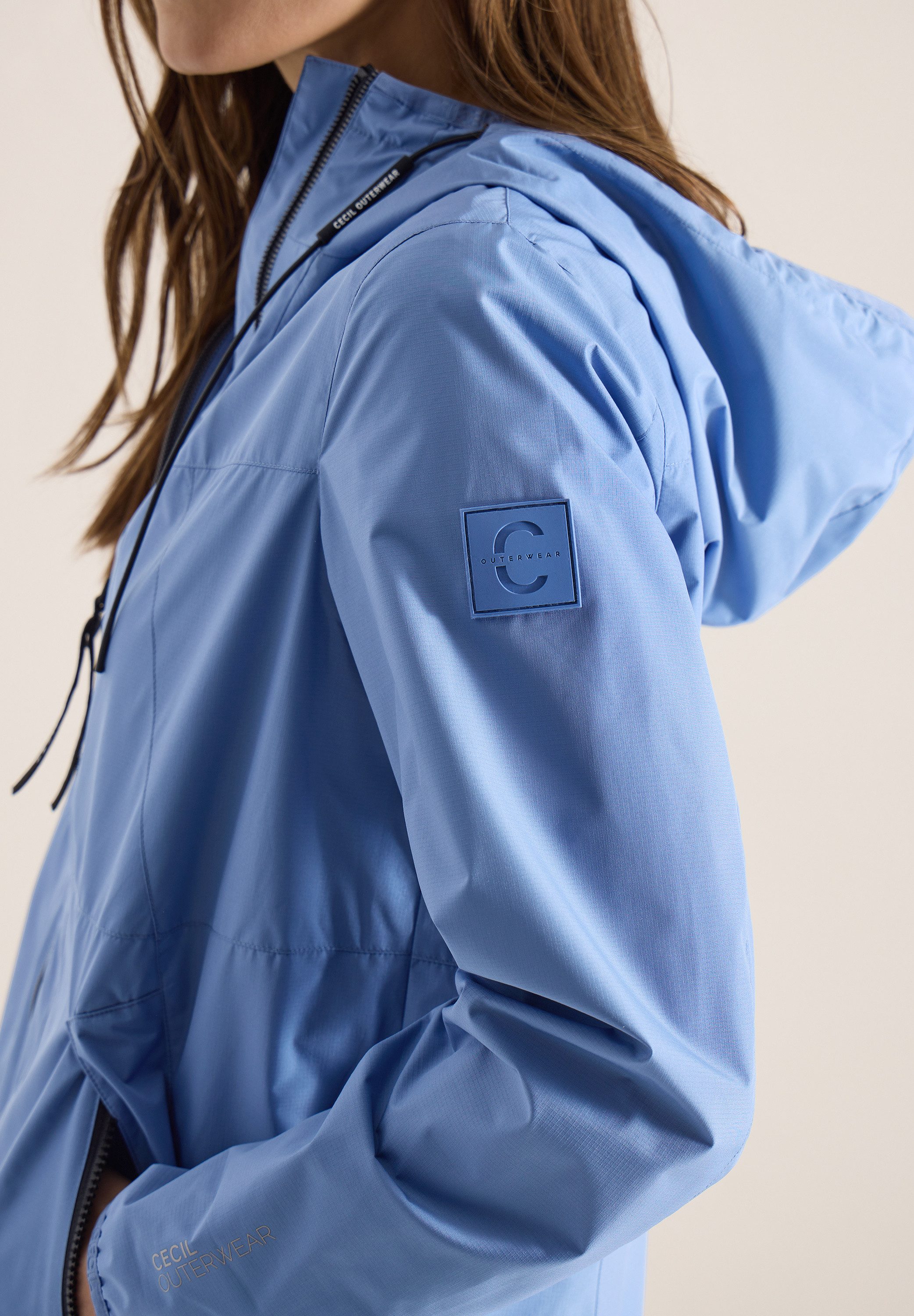 CECIL Softshelljacke mit Kapuze und Tunnelzug