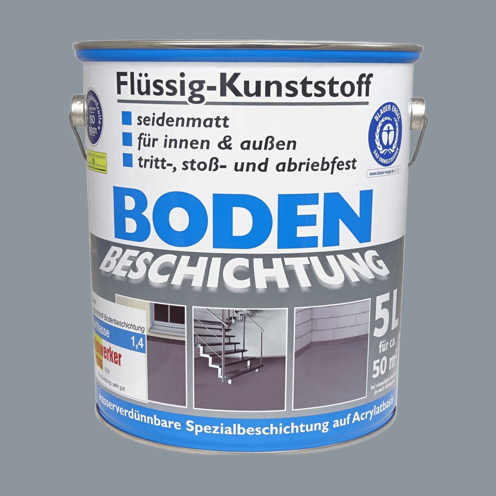 Wilckens Farben Bodenversiegelung Flüssig-Kunststoff Bodenbeschichtung seidenmatt Beton Wilckens 5L