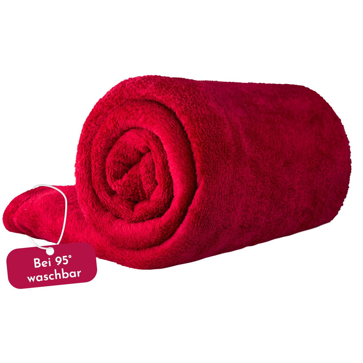 Wohndecke Kuscheldecke aus 100% Polyester, 150x220 cm, Clinotest, Kochfest ohne Einlaufen oder Fusseln, auch als Sofadecke & Tagesdecke