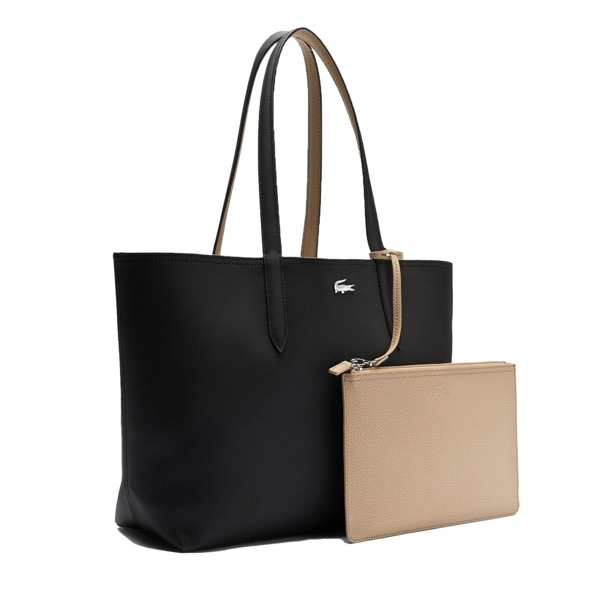 Lacoste Henkeltasche Damen Handtasche Lederimitat
