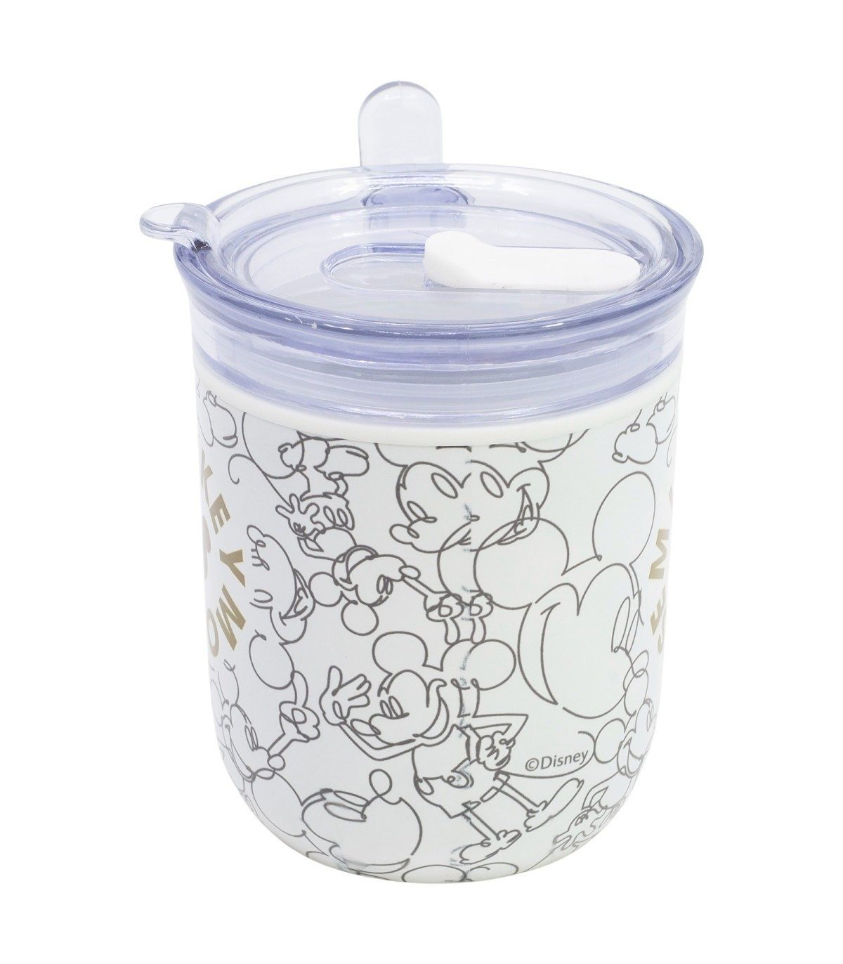 Disney Mickey Mouse Isolierflasche Signature To Go Tasse 470 ml mit Schiebedeckel für Alltag und Büro