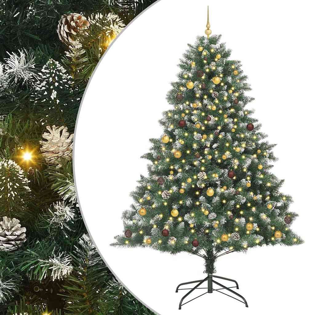 vidaXL LED Baum Künstlicher Weihnachtsbaum mit 300 LEDs mit Ständer Grün 240 cm