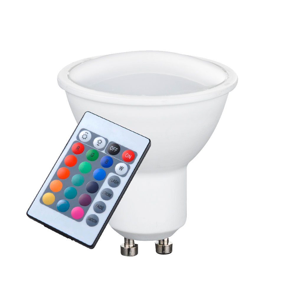 etc-shop LED Einbaustrahler, Leuchtmittel inklusive, Warmweiß, Farbwechsel, Decken Lampe Zylinder Form silber GU10 Sockel Esszimmer Küchen im Set