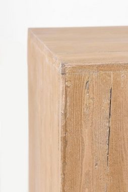 VIVANNO Blumenständer Sockel Stele Säule Holz PODEST Antik Braun - 30x30x100 cm