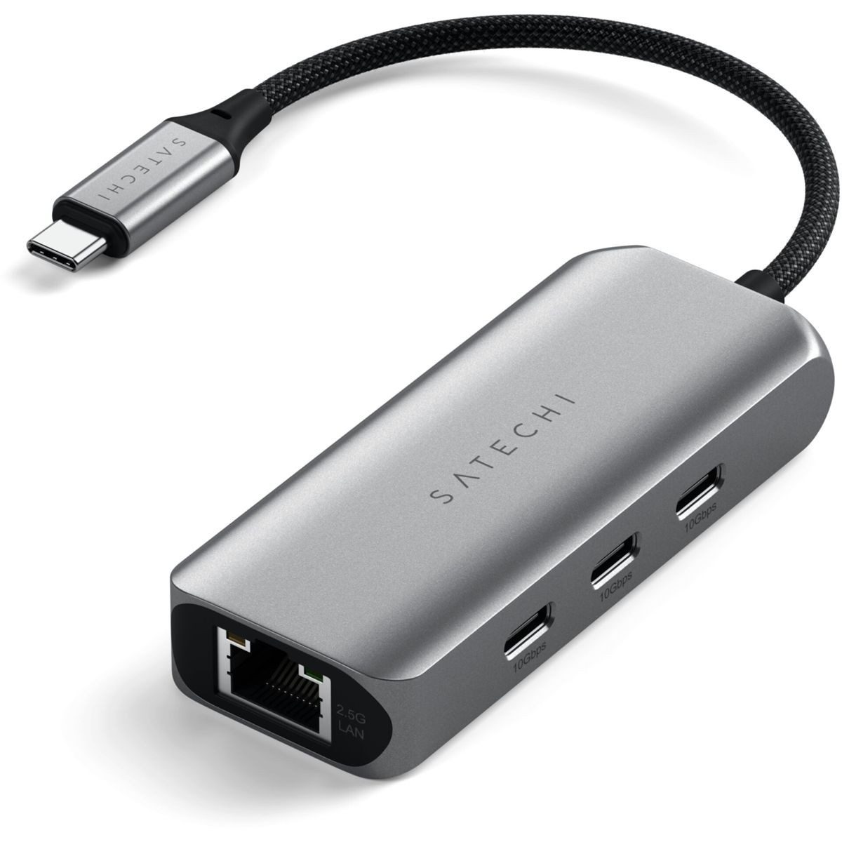 Satechi USB-C 4-Port Hub with 2.5 Gigabit Ethernet space Netzwerk-Switch