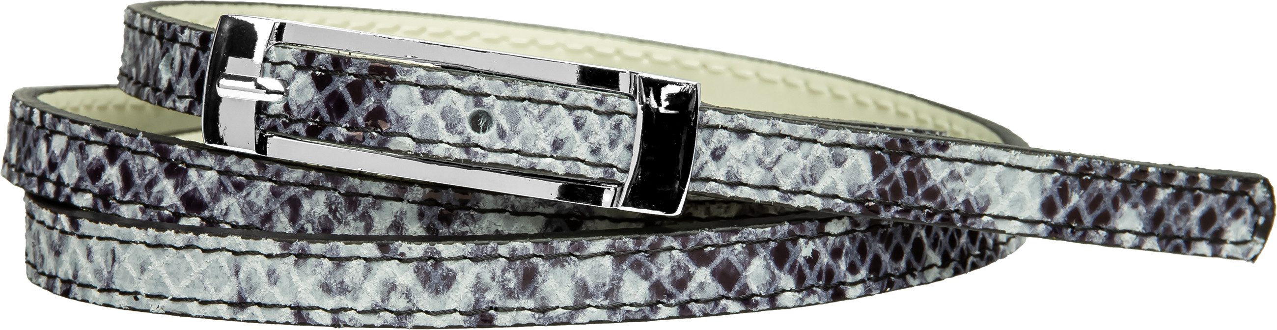 Taillengürtel GU319 eleganter schmaler Damen Ledergürtel mit Schlangen Print