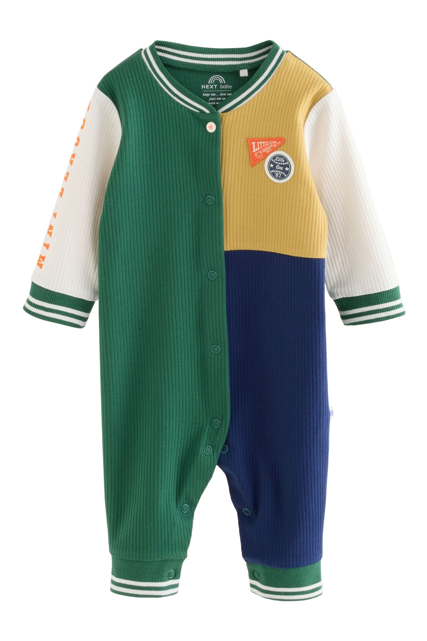 Next Schlafoverall Babyschlafanzüge mit Zweiwege-RV, 4er-Pack (3-tlg) – Bild 3 von 5