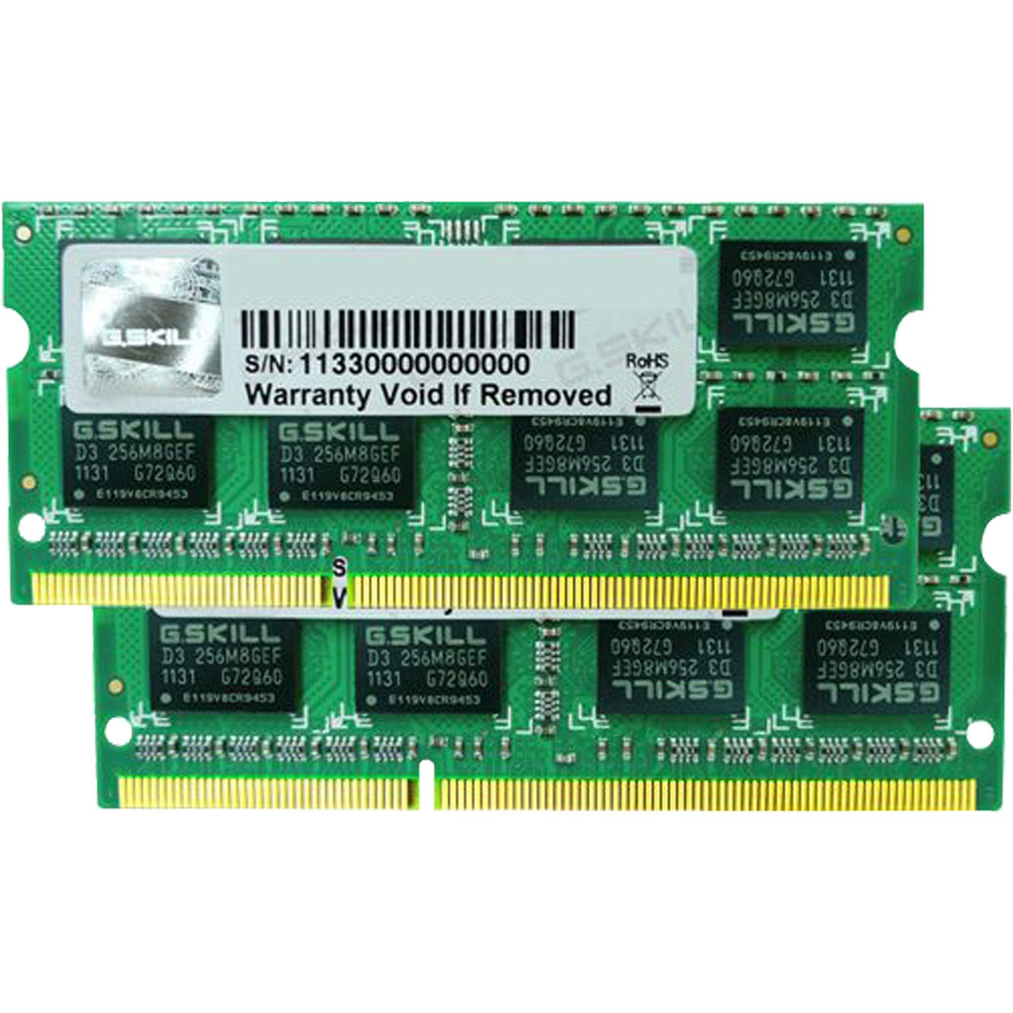 G.Skill G.Skill SO-DIMM 8 GB DDR3-1600 (2x 4 GB) Dual-Kit, Arbeitsspeicher
