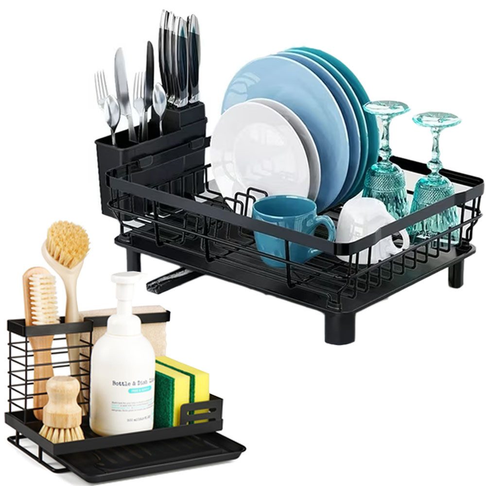 Geschirrständer Abtropfgestell Geschirr Geschirrabtropfgestell Spüle Spüllappenhalter