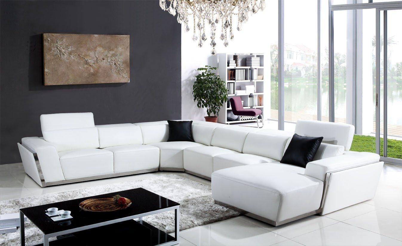 JVmoebel Wohnlandschaft Multifunktions Relax Ledersofa in Schwarz, Made in Europa