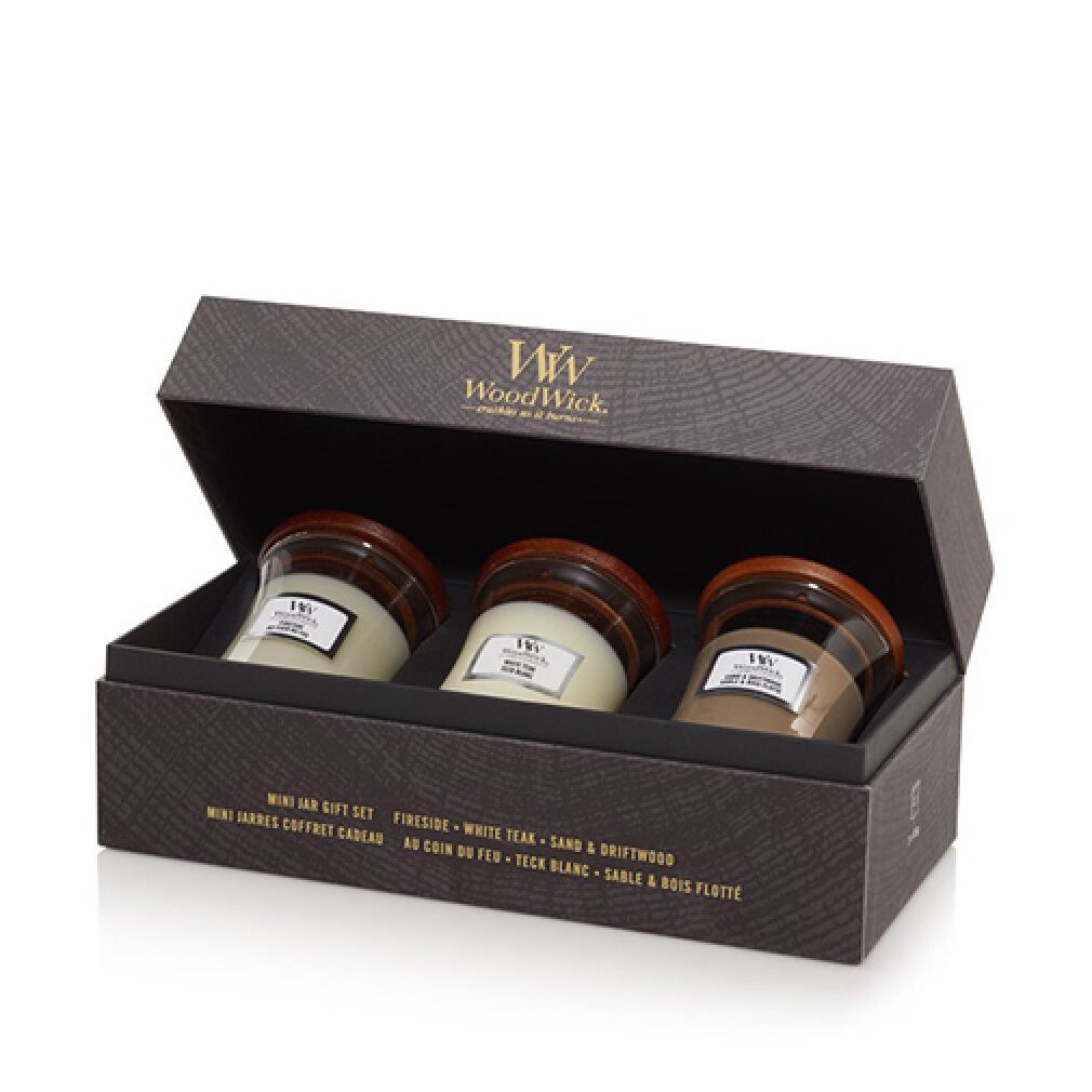Woodwick Duftkerze WW GFT 3 Mini-Woodie-Set