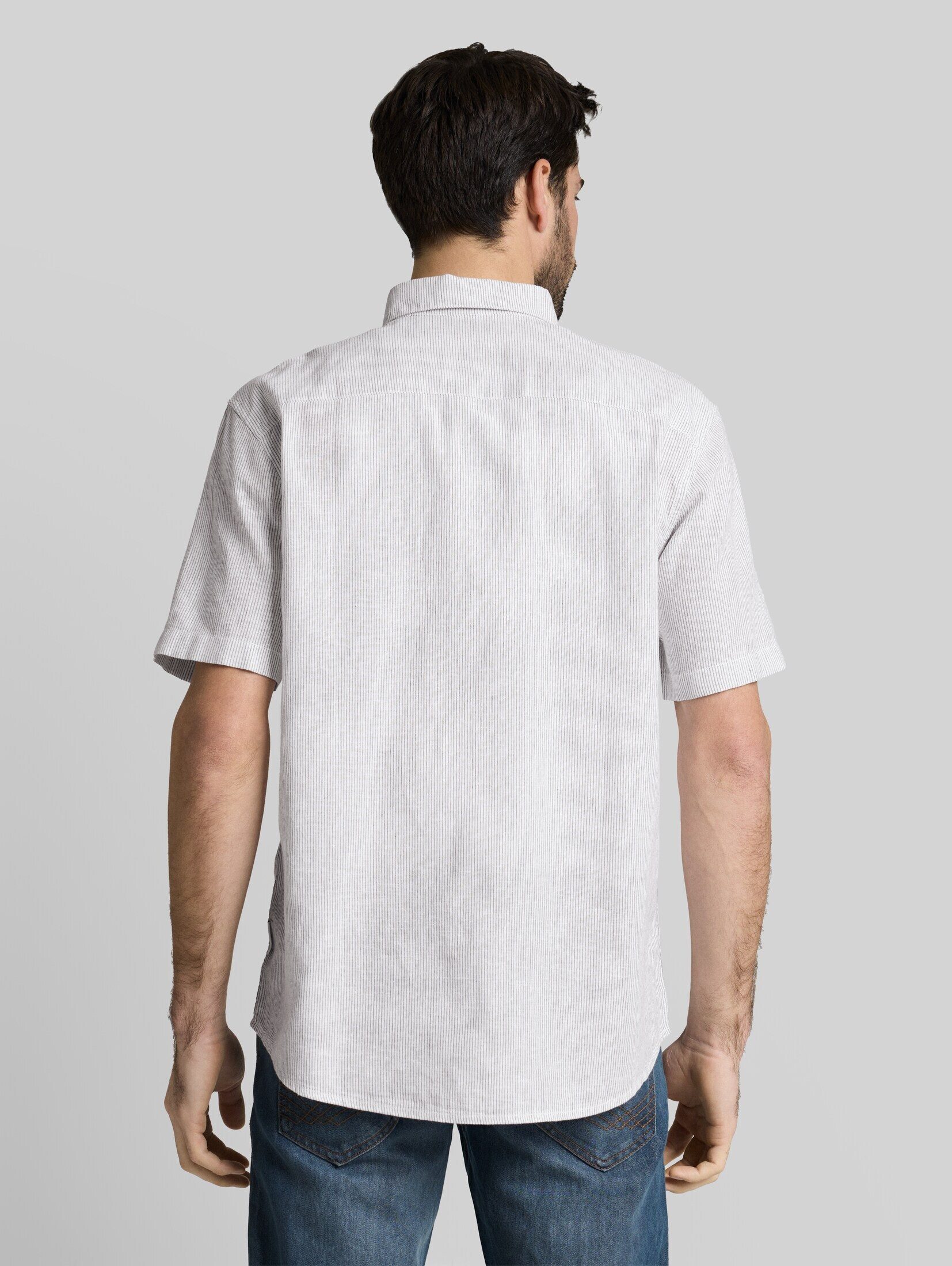 TOM TAILOR Kurzarmhemd Blusen & Shirts Regular Fit Kurzarmhemd mit Leinenanteil