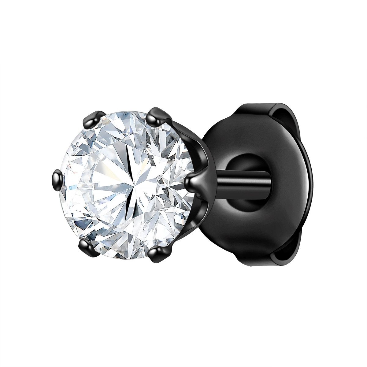 Single-Ohrstecker schwarz