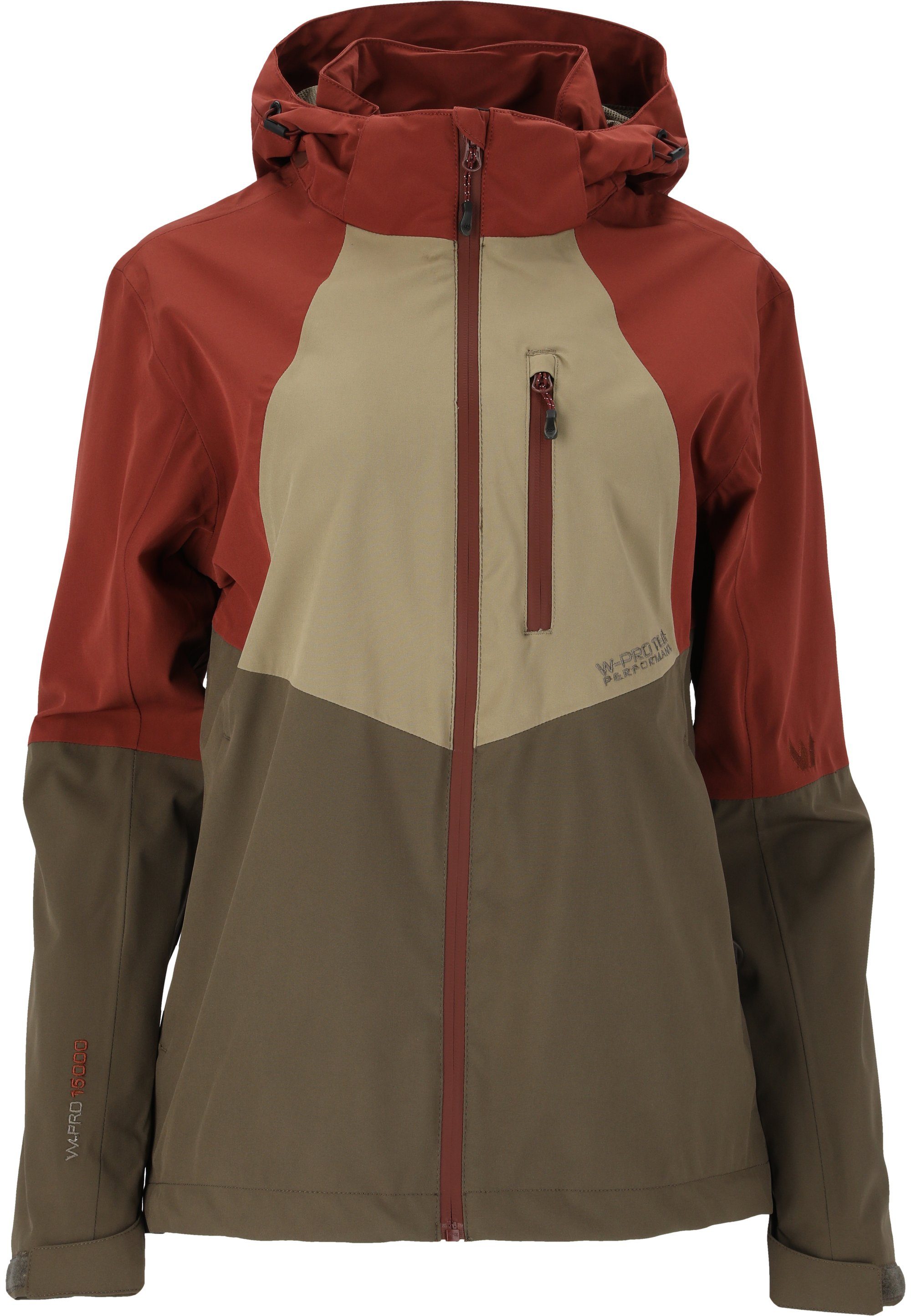 WHISTLER Laufjacke dunkelrot mit Beschichtung Globe wasserabweisender