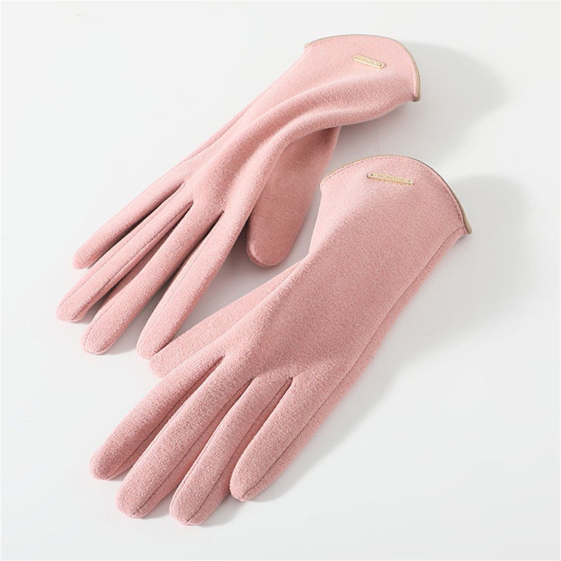 DÖRÖY Fleecehandschuhe Women's Winter Padded Touch Screen Gloves,Reiten Warme Handschuhe Rosa