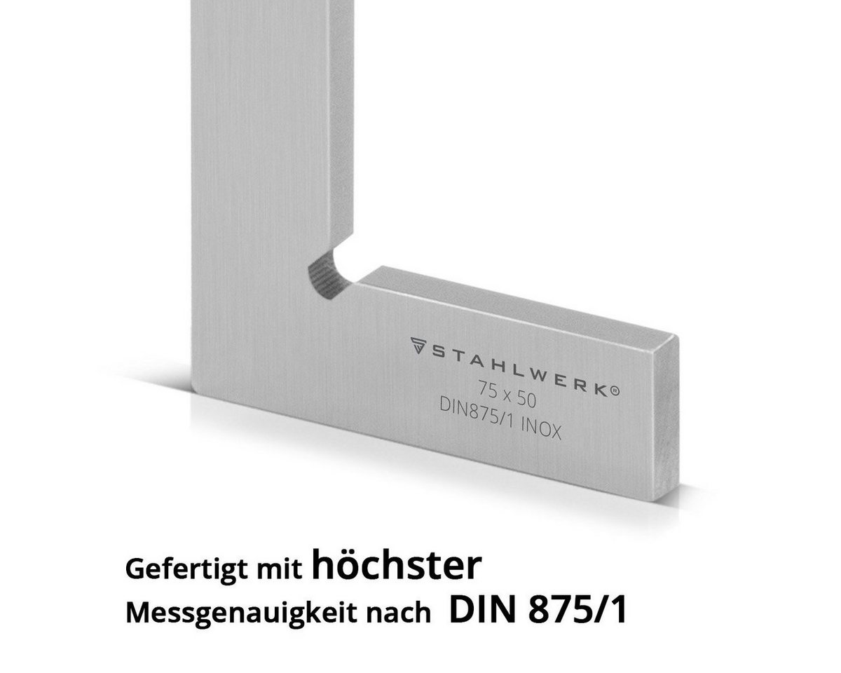 Thumbnail - STAHLWERK Flachwinkel Flachwinkel 90° 75 x 50 mm DIN 875/1, (1-St)
