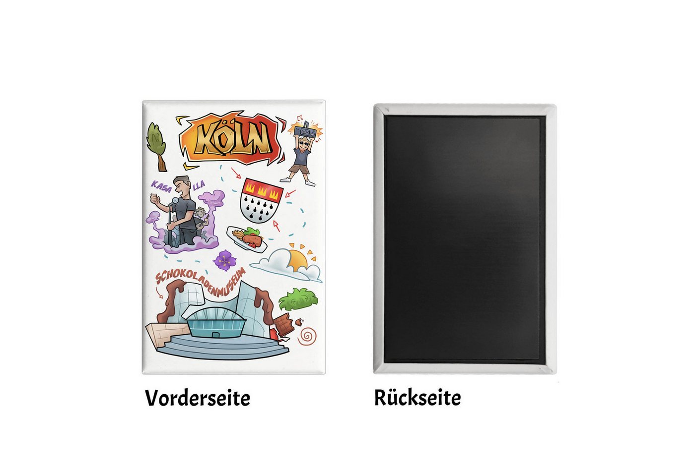 Thumbnail - speecheese Magnet Köln Pop Art Comic Souvenir Magnet - Schokoladenmuseum