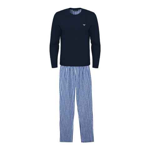Emporio Armani Pyjama Loungewear (2 tlg) mit Adler-Markenlogo auf der Brust