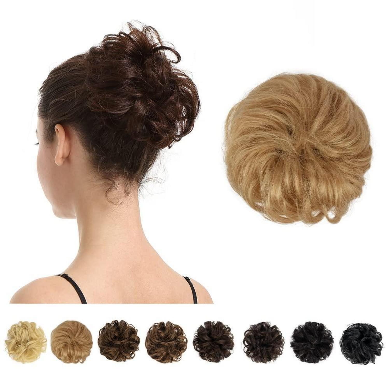 LuxusKollektion Haargummi 100% Echthaar Haargummi Hochsteckfrisur blond