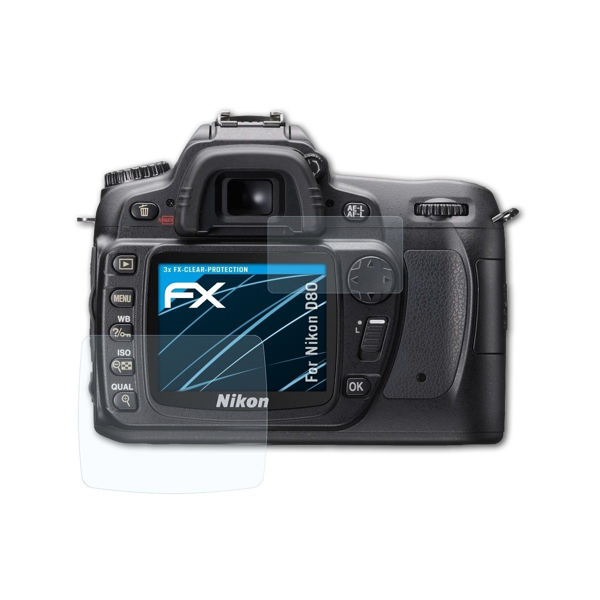 5x Schutzfolie für Nikon D80 Display Folie klar Displayschutzfolie 