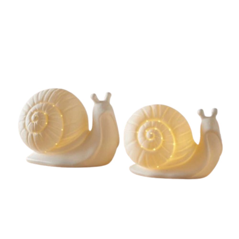 Home-trends24.de LED-Dekofigur LED Schnecke Weiß Figur Deko Figuren Objekt Skulptur 2er Set (2 St)